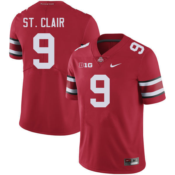 Tavien St. Clair Ohio State Buckeyes Jersey College Football Uniforms-Red